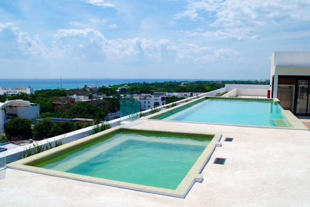 2 Beds Pool View Modern Apt/parking, Gym, Rooftop - 405 Musa Apartamento Playa del Carmen