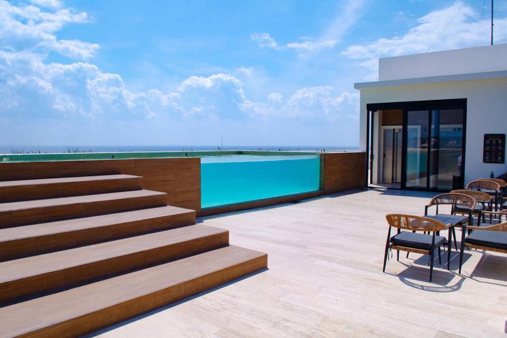 2 Beds Pool View Modern Apt/parking, Gym, Rooftop - 405 Musa Playa del Carmen