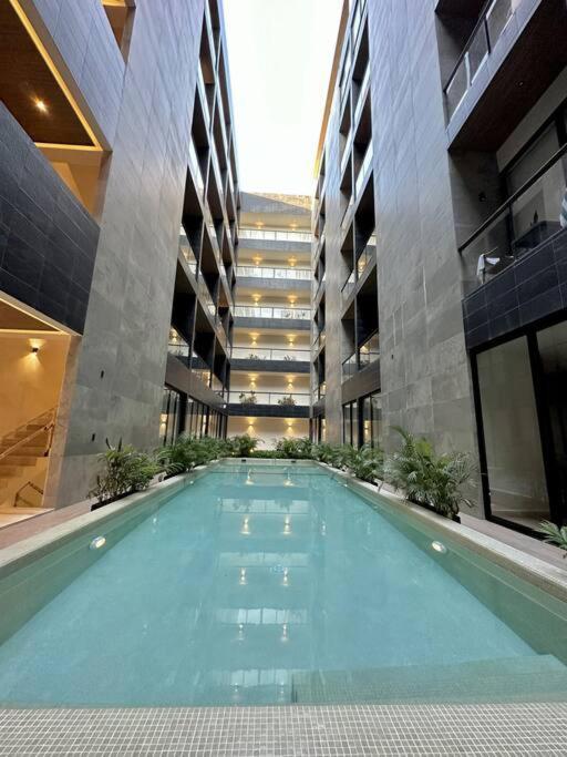 2 Beds Pool View Modern Apt/parking, Gym, Rooftop - 405 Musa Apartamento Playa del Carmen